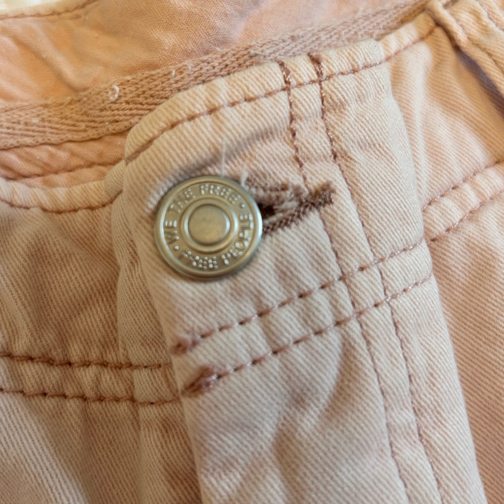 Free People 5 Button Fly Folded Hem Khaki Pants Sz 25 - Picture 8 of 10